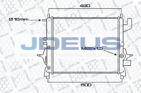 Jdeus 023M12 - Радіатор, охолодження двигуна autozip.com.ua