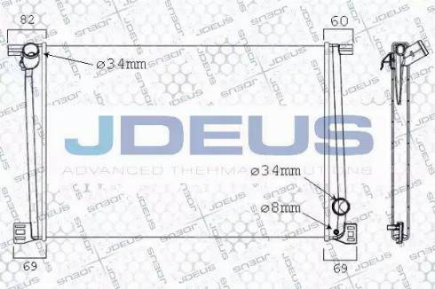 Jdeus 070M04 - Радіатор, охолодження двигуна autozip.com.ua