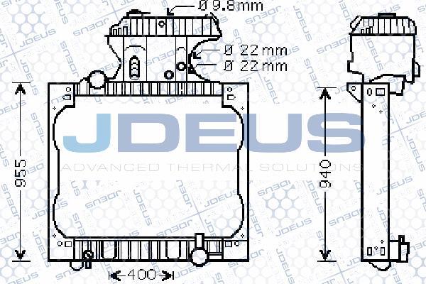 Jdeus 115M14 - Радіатор, охолодження двигуна autozip.com.ua