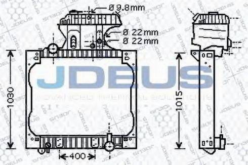 Jdeus 115M10 - Радіатор, охолодження двигуна autozip.com.ua