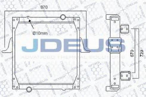 Jdeus 123M03 - Радіатор, охолодження двигуна autozip.com.ua