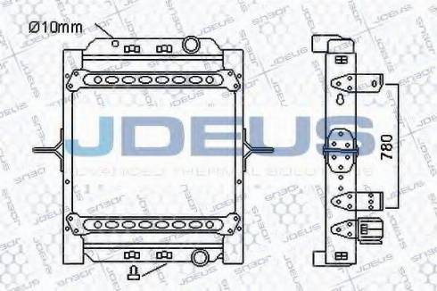 Jdeus 123M19 - Радіатор, охолодження двигуна autozip.com.ua