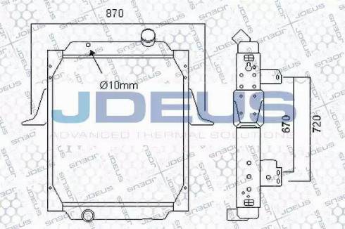 Jdeus 123M14 - Радіатор, охолодження двигуна autozip.com.ua