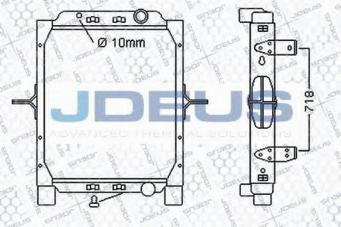 Jdeus 123M17 - Радіатор, охолодження двигуна autozip.com.ua