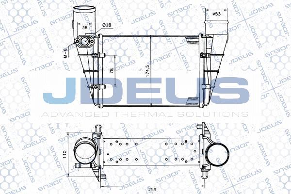 Jdeus 801M15 - Интеркулер autozip.com.ua