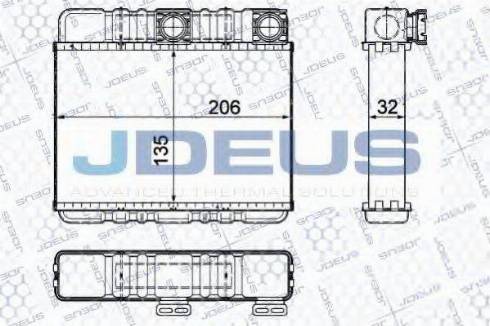 Jdeus 205M16 - Теплообмінник, опалення салону autozip.com.ua