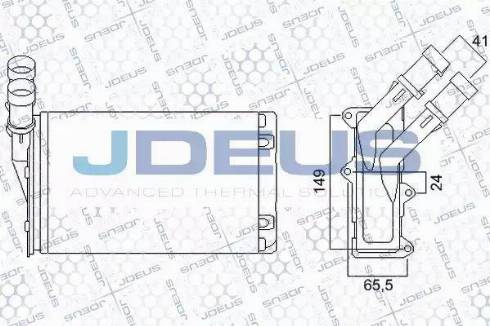 Jdeus 207M12 - Теплообмінник, опалення салону autozip.com.ua