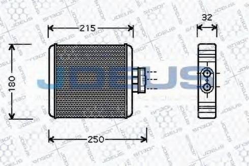 Jdeus 225M08 - Теплообмінник, опалення салону autozip.com.ua