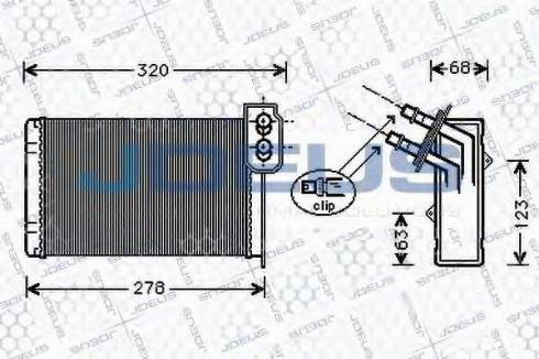 Jdeus 223M61 - Теплообмінник, опалення салону autozip.com.ua