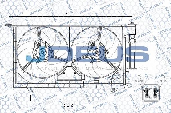 Jdeus EV0070120 - Вентилятор, охолодження двигуна autozip.com.ua