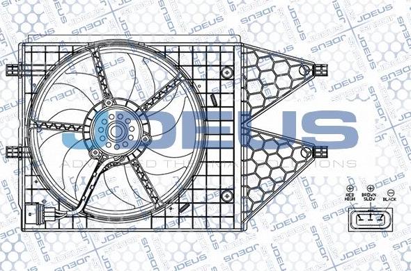 Jdeus EV0250130 - Вентилятор, охолодження двигуна autozip.com.ua