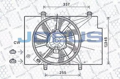 Jdeus EV12M360 - Вентилятор, охолодження двигуна autozip.com.ua