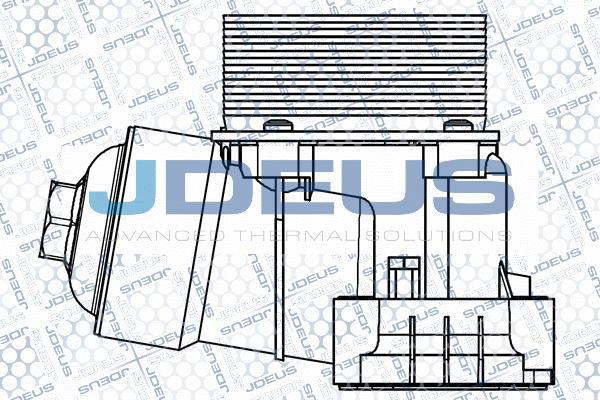 Jdeus M-4010230 - Масляний радіатор, рухове масло autozip.com.ua