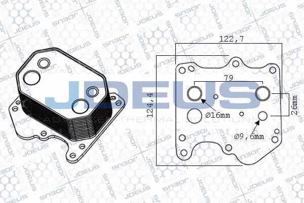 Jdeus M-4121161 - Масляний радіатор, рухове масло autozip.com.ua