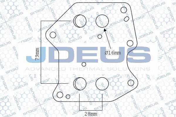 Jdeus M-4121301 - Масляний радіатор, рухове масло autozip.com.ua