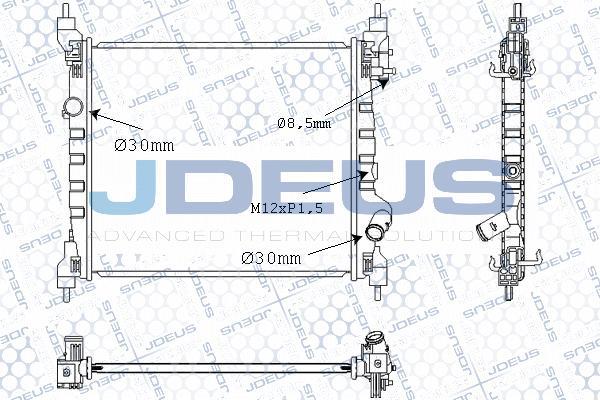 Jdeus M-0560140 - Радіатор, охолодження двигуна autozip.com.ua