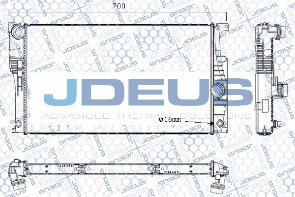 Jdeus M-0050780 - Радіатор, охолодження двигуна autozip.com.ua