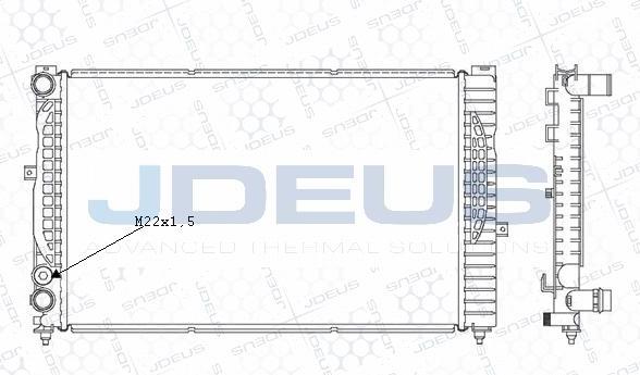 Jdeus M-0010180 - Радіатор, охолодження двигуна autozip.com.ua