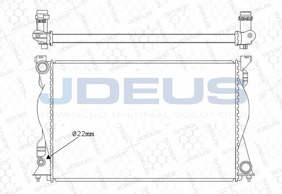 Jdeus M-0010250 - Радіатор, охолодження двигуна autozip.com.ua