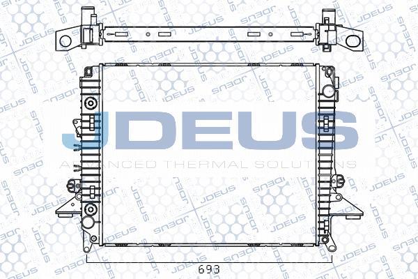 Jdeus M-002038A - Радіатор, охолодження двигуна autozip.com.ua