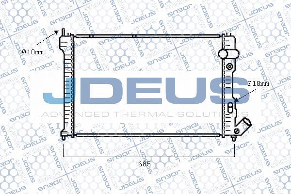 Jdeus M-0070600 - Радіатор, охолодження двигуна autozip.com.ua