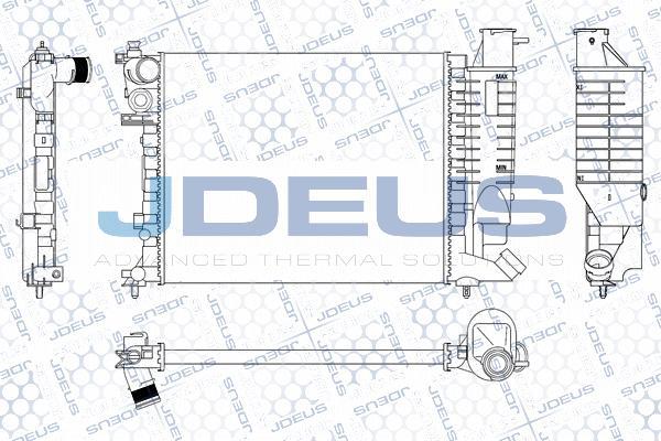 Jdeus M-0070670 - Радіатор, охолодження двигуна autozip.com.ua