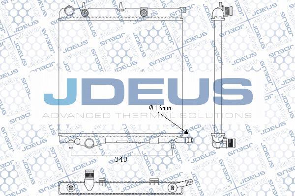 Jdeus M-0070090 - Радіатор, охолодження двигуна autozip.com.ua