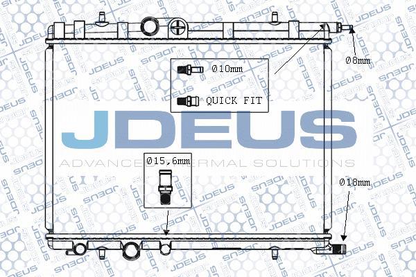 Jdeus M-0070140 - Радіатор, охолодження двигуна autozip.com.ua