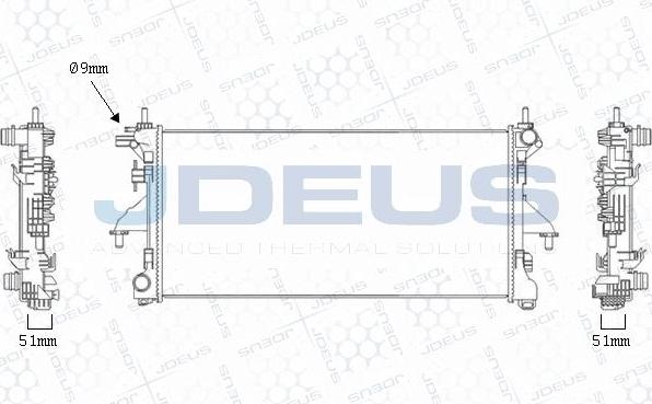 Jdeus M-0070240 - Радіатор, охолодження двигуна autozip.com.ua