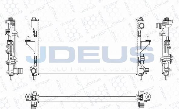 Jdeus M-0070230 - Радіатор, охолодження двигуна autozip.com.ua