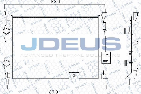 Jdeus M-0190140 - Радіатор, охолодження двигуна autozip.com.ua