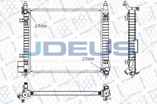 Jdeus M-0190350 - Радіатор, охолодження двигуна autozip.com.ua