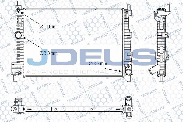 Jdeus M-0160430 - Радіатор, охолодження двигуна autozip.com.ua