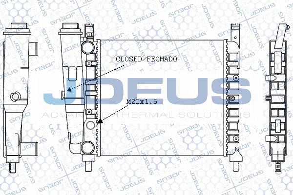 Jdeus M-0110390 - Радіатор, охолодження двигуна autozip.com.ua