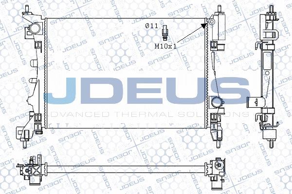 Jdeus M-0111190 - Радіатор, охолодження двигуна autozip.com.ua