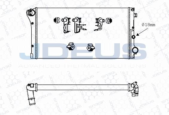 Jdeus M-0111310 - Радіатор, охолодження двигуна autozip.com.ua