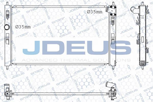 Jdeus M-0180540 - Радіатор, охолодження двигуна autozip.com.ua