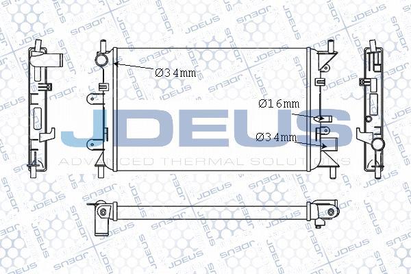 Jdeus M-012055A - Радіатор, охолодження двигуна autozip.com.ua