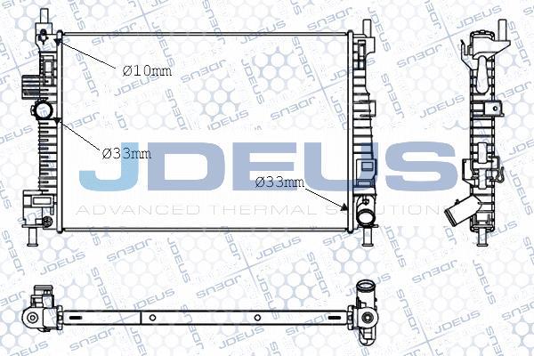 Jdeus M-0120800 - Радіатор, охолодження двигуна autozip.com.ua