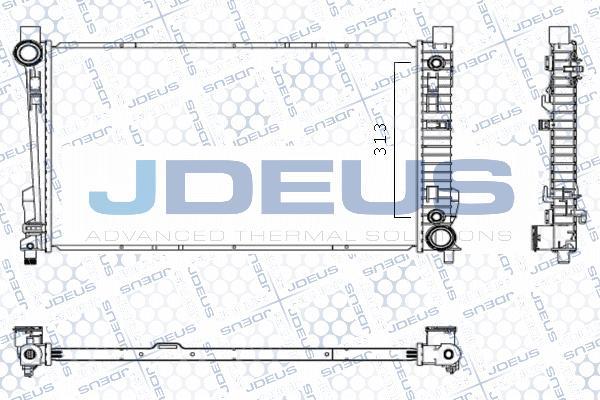 Jdeus M-0170550 - Радіатор, охолодження двигуна autozip.com.ua