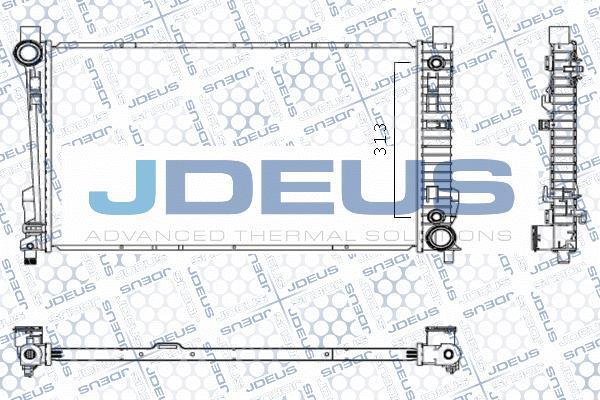 Jdeus M-0170580 - Радіатор, охолодження двигуна autozip.com.ua