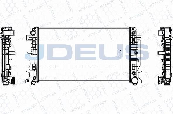 Jdeus M-0170890 - Радіатор, охолодження двигуна autozip.com.ua