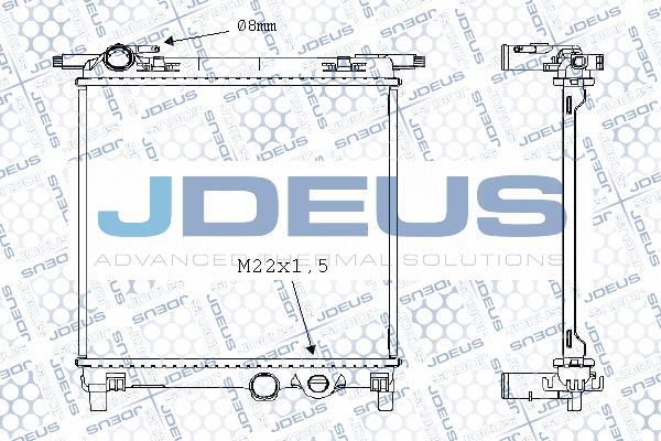 Jdeus M-0300600 - Радіатор, охолодження двигуна autozip.com.ua