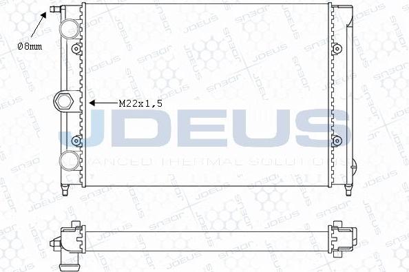 Jdeus M-0300330 - Радіатор, охолодження двигуна autozip.com.ua