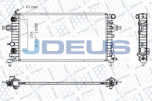 Jdeus M-0200970 - Радіатор, охолодження двигуна autozip.com.ua