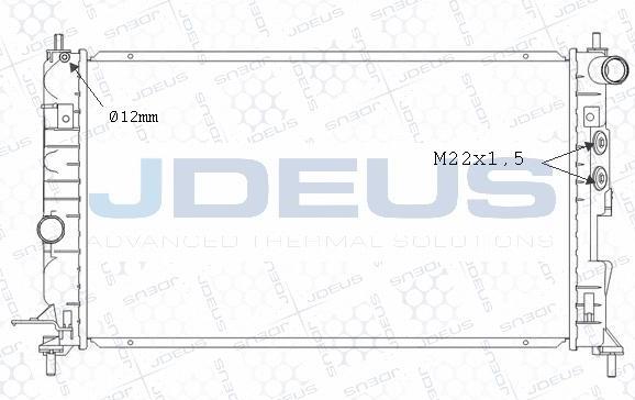 Jdeus M-0200681 - Радіатор, охолодження двигуна autozip.com.ua