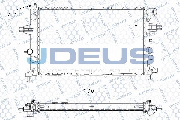 Jdeus M-0200780 - Радіатор, охолодження двигуна autozip.com.ua