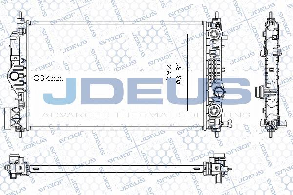 Jdeus M-0201190 - Радіатор, охолодження двигуна autozip.com.ua