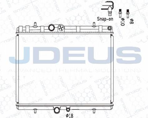 Jdeus M-0210400 - Радіатор, охолодження двигуна autozip.com.ua