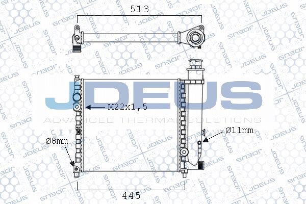 Jdeus M-0210010 - Радіатор, охолодження двигуна autozip.com.ua